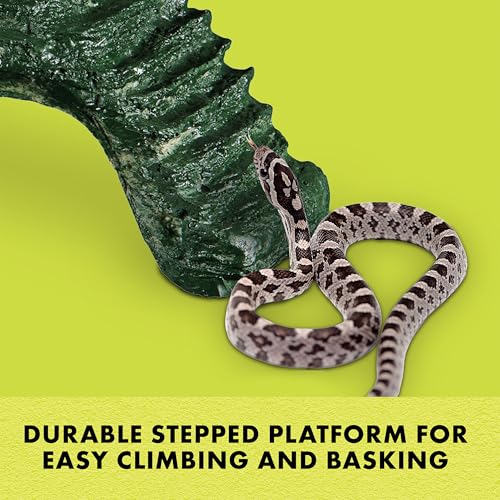 Zilla Reptile Habitat Décor Basking Platform Corner Ramp, Small