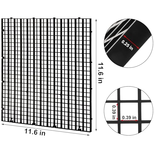 Okllen 12 Pack Aquarium Fish Tank Divider Plastic Egg Crate, Bottom Tray Grid Isolation, Plastic Egg Crate Grid Divider Tray for Mixed Breeding Light Diffuser
