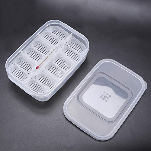Snakes Lizards Hatchery Box, Highly Transparent Breeding Incubator Tray Hatching Case with Air Circulation Function Suitable for Hatching Reptiles Eggs