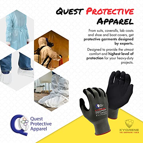 Quest Protective Apparel Cut Resistant Work Gloves (ANSI A1) – Lightweight Gloves for Gardening, DIY, Mechanical & General Handling – Breathable Grip Gloves for Men & Women – Small, Pack of 1 - size: Small, style: Pack of 1