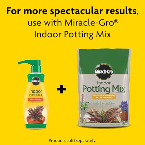 Miracle-Gro Indoor Plant Food, Liquid Plant Food for Houseplants, Snake Plants, Peace Lilies, Flowers, Vegetables, Herbs and More, 8 oz., 2-Pack - size: 2 Pack