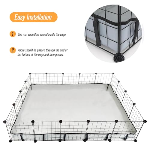 Guinea Pig Cage Liner Tarp Bottom Waterproof and Washable Base Also for Rabbits, Bunny, Chinchesillas, Hedgehog, Ferrets and Other Small Animals(48x60 inches) - size: C&C 4x5(48x60 inches)
