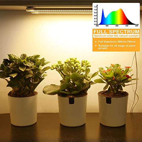 Mosthink Grow Lights for Indoor Plants, LED Grow Light Strips with Auto Timer