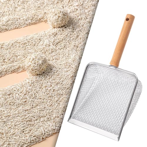 Cat Litter Scoop with Long Handle, Sifting Cleaning Tool for Kitty Litter, Lizard, Reptile Pet Waste, Litter Pan Cleaner- Mesh Spacing 5 - color: Mesh Spacing 5