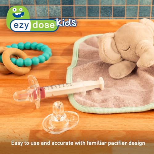 EZY DOSE Medicine Dispenser & Liquid Oral Syringe, Safe & Easy to Use, Precise Dosage for Distribution of Medication, Ideal for Liquids, Clear and Easy to Read Measurements, BPA-Free, Made in the USA - size: 10 mL + Silicone Spout