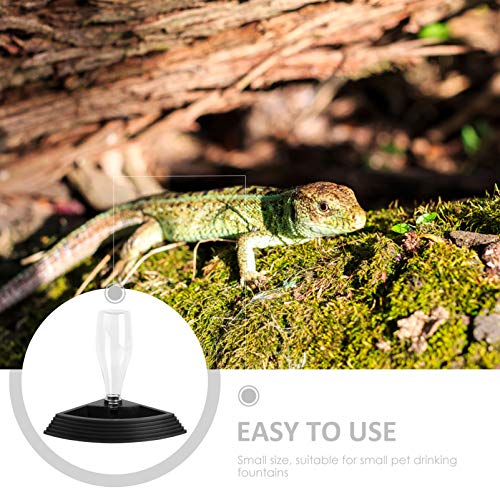 LIOOBO Automatic Reptile Drinking Bowl Durable Water Dispenser for Tortoises and Lizards Stable Design with Stair Access for Easy Drinking Environmentally Friendly Pet Feeding Tool