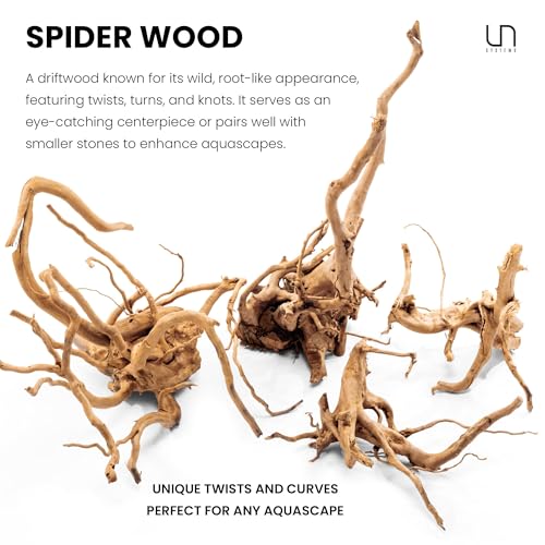 Ultum Nature Systems Driftwood - Spider Drift Wood for Fish Tank, Planted Tank, Terriarium, Paludarium - Versatile Natural Driftwood Decor, Events Wood Centerpiece - Spider Wood, Medium (12-15") - size: 12-15" 1-Pack