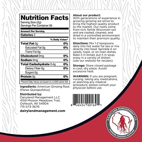 Dairyland American Ginseng Powder 16 oz and Capsules 150 ct of Wisconsin Ginseng – Direct from Farmer to Consumer 西洋参