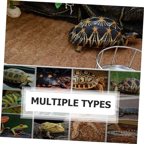 MERRYHAPY Coconut Fiber Reptile Carpet Mat for Tortoises and Bearded Dragons Natural Substrate Bedding for Reptile Terrariums Coconut Coir