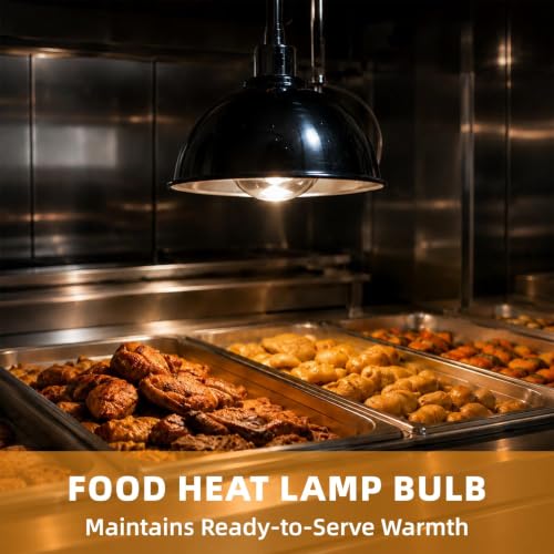 250W Clear Heat Lamp Bulbs, 8000 Hours Rated, R40 Bathroom Shower Incandescent Light Bulb, Infrared Heating for Chickens, Reptiles, Pets, Food, E26 Base, 2 Pack - color: White, size: 2 Pack