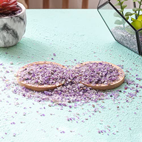 T4U Tumbled Chips Stones Crushed Crystal Quartz 1 LB, Irregular Shaped Gravels Pebbles Healing Stones, DIY Smoothed Rock for Potted Plant,Resin Art,Vase Fillers Aquarium Gravel Rocks (Amethyst) - color: #1 - Amethyst, size: 1 LB