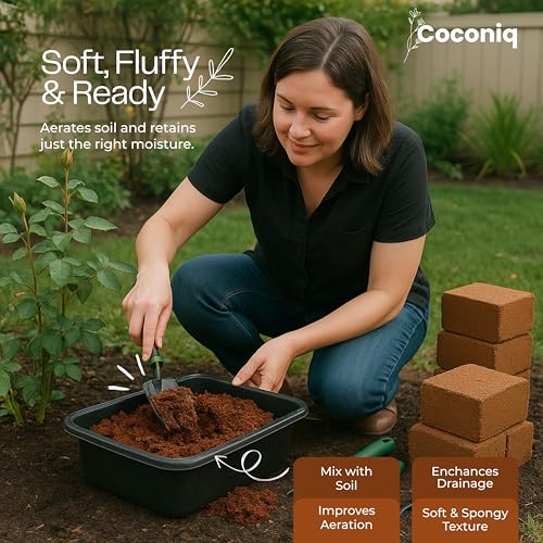 Coco Coir Block 10 Pounds - Large Compressed Coconut Fiber Brick for Potting, Gardening, Planting, Seed Starting, Indoor & Outdoor Plants - color: Block (10 lbs)