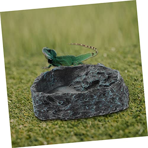 Reptile Feeding Bowl Smooth Surface Dish for Snakes Frogs Lizards Safe Water Food Basin for Bearded Dragons and Tortoises Easy to Clean