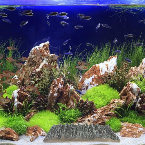 Aquarium Decorative Background Board 3D Lifelike Bark Texture Landscaping Panel for Fish Tank and Turtle Terrarium Reptile Box Decor