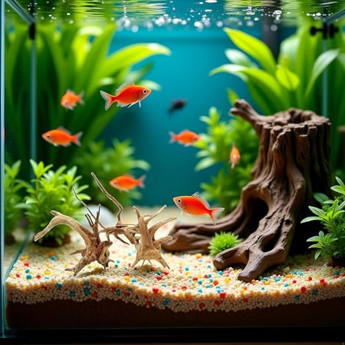 WLngtv Natural Driftwood Branches for Aquarium, 8-10 cm, Aquarium Driftwood Branches Natural Wood Reptiles Trunk Wood Fish Tank Decoration Plant Stump Ornament Landscaping Decoration