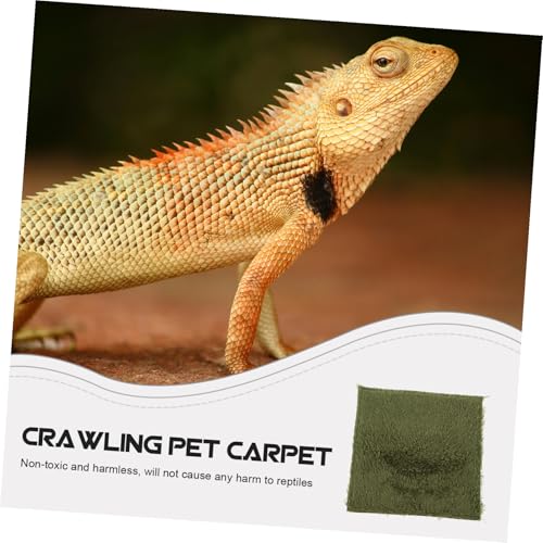 Supple Reptile Terrarium Carpet Mat for Lizards Tortoise Bedding Substrate Liner Moisture Retentive Breathable Reusable Pet Cage Mat for Desert and Tropical Habitats
