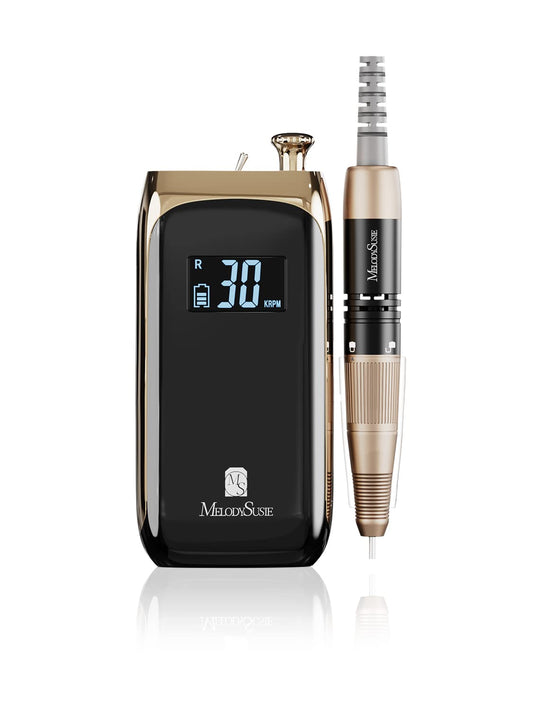 MelodySusie Nail Drill Machine, Electric Nail File Professional for Acrylic Nail, Rechargeable Cordless Portable E File 6 Nail D