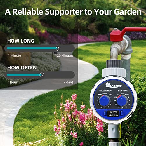 Water Timer Electronic Hose Sprinkler Garden Irrigation Controller Two Dial,No Water Pressure Required - style: 1 Outlet Timer