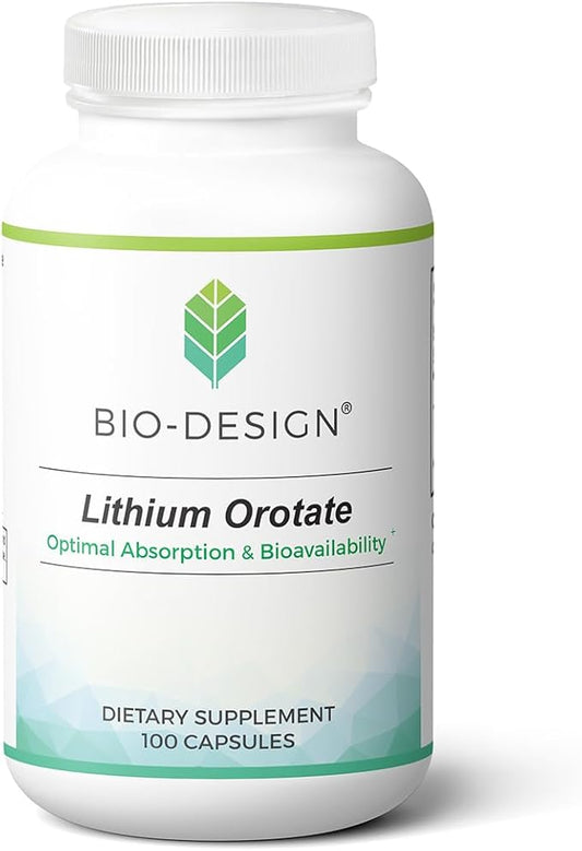 Lithium Orotate - Bioavailable Chelated Mineral Supplement - 5 mg per Capsule - Supports Brain Health, Cognition, & Mood - 90 Capsules