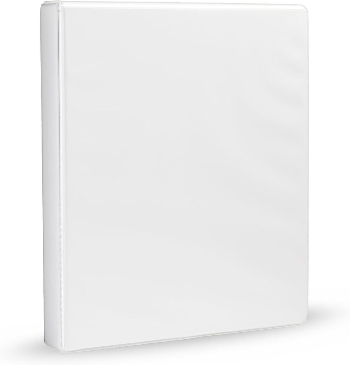 Amazon Basics 3-Ring Binder with Round Rings and Interior Pockets, 1-Inch, White, 4-Pack