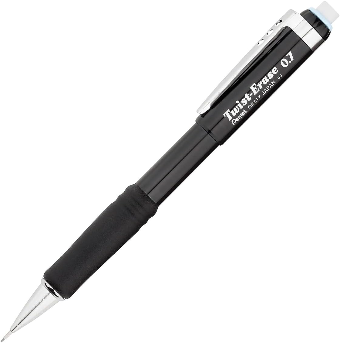 Pentel Twist-Erase III Mechanical Pencil, (0.7mm), Assorted Barrel Colors with 2 Eraser Refills, Pack of 2 (QE517BP2)