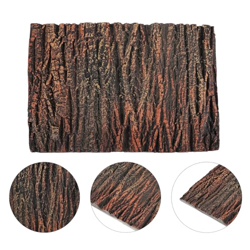 ERINGOGO Aquarium Decorative Background Board 3D Emulation Oak Bark Landscaping Panel Ultra-Thin Turtle Box Tortoise Tank Fish Tank Backdrop for Reptile Terrarium