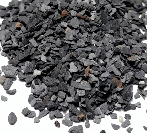 Small World Slate & Stone Aquarium Gravel - Natural Coarse Sand Substrate for Aquascaping Planted, Freshwater and Saltwater Tanks - Gravel Size Approx. 1/32" to 1/8" (6 lbs)