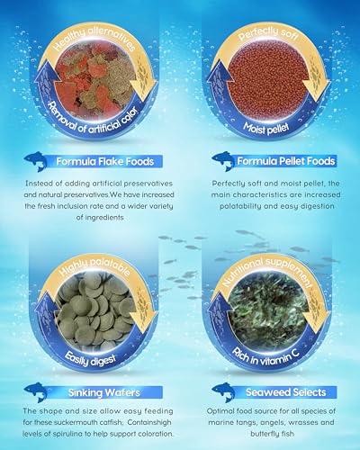 Ocean Nutrition Fish Food - Tropical Fish Food, Soft Moist Sinking Pellets, High Protein(41%) Guppy Fish Food, Fish Food Flakes Alternative, 3.5 oz (100 g), Medium Pellet - size: 3.5 Ounce (Pack of 1), style: Medium Pellet