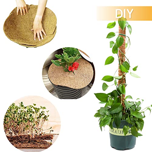 Coconut Fiber Mat, Yarrdfir 12 x 160 inch Natural Coconut Liners for planters Flower Basket, Natural Coconut Fiber mat, Garden Decoration, Animal pet pad, Reptile Carpet, Snow Mat (12 x 160) - size: 12x160 Inch