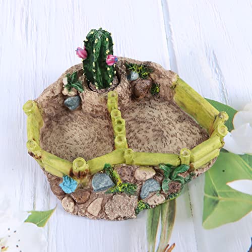 Reptile Resin Corner Water Dish - Reptile Corner Bowl for Tortoise Lizard Bearded Leopard Gecko Snake Chameleon -25593