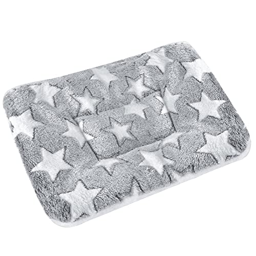 Small Animal Bed Mat, Soft & Warm, Suitable for Guinea Pig, Hamster, Rabbit, Rat and Bearded Dragon (XX-Large(19.7''x15.7''), Star Grey) - color: Star Grey, size: XX-Large(19.7''x15.7'')