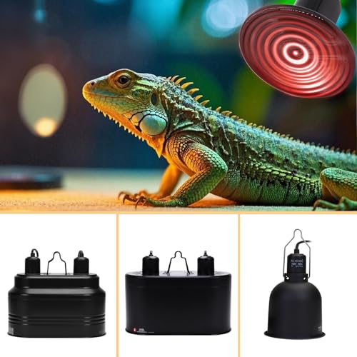 Aiicioo 50W Black Ceramic Heat Emitter 2Pack No Light Heat Bulb for Reptile Emitting Heat Lamp Bulb for Bearded Dragon Lizard Tortoise Turtle Snake Brooder Coop