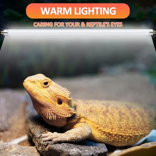 T5 UVB Reptile Light 39W 10.0, UVA Light Bulb for Reptiles, 2 Pack Lamp Tube for Bearded Dragon - size: 2 pack T5 Tube-39W 10.0