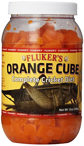 Fluker's Orange Cube Complete Cricket Diet, Gut Load Food for Feeder Insects and Live Crickets, Provides Vitamins, Minerals, and Hydration, 12 oz - size: 12 Ounce (Pack of 1)