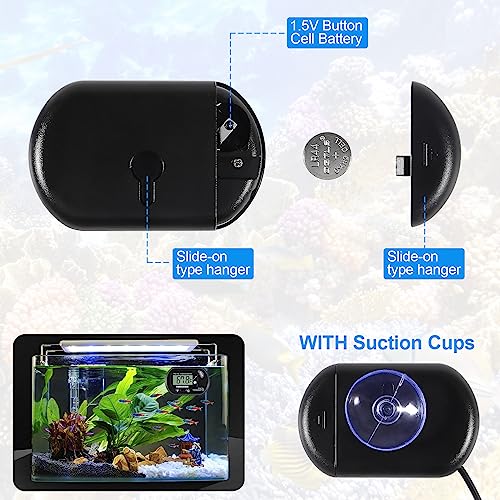 Aquarium Thermometer LCD Digital Fish Tank Thermometer with Water-Resistant Sensor Probe and Suction Cup for Turtle Incubators Terrarium Water Thermometer - color: 1PC