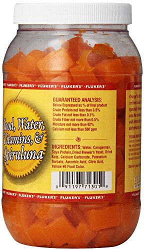 Fluker's Orange Cube Complete Cricket Diet, Gut Load Food for Feeder Insects and Live Crickets, Provides Vitamins, Minerals, and Hydration, 12 oz - size: 12 Ounce (Pack of 1)