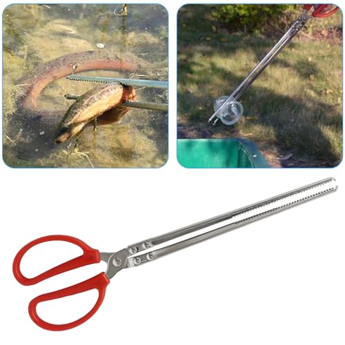 15 Inch Snake Feeding Tongs, Extra Long Serrated Tip Feeding Tweezers for Reptiles Ball Python Bearded Dragon Lizard Tank Accessories