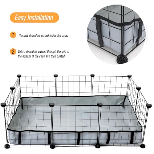 DZWLKJ Guinea Pig Cage Liner Tarp Bottom Waterproof and Washable Base Also for Rabbits, Bunny, Chinchesillas, Hedgehog, Ferrets and Other Small Animals(24x36 inches) - size: C&C 2x3(24x36 inches)