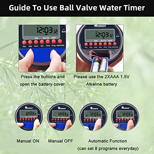 Electronic Water Timer Garden Irrigation Controller Digital Intelligence Watering System LCD Waterproof, No Water Pressure Required - style: 1 Outlet Electronic Timer
