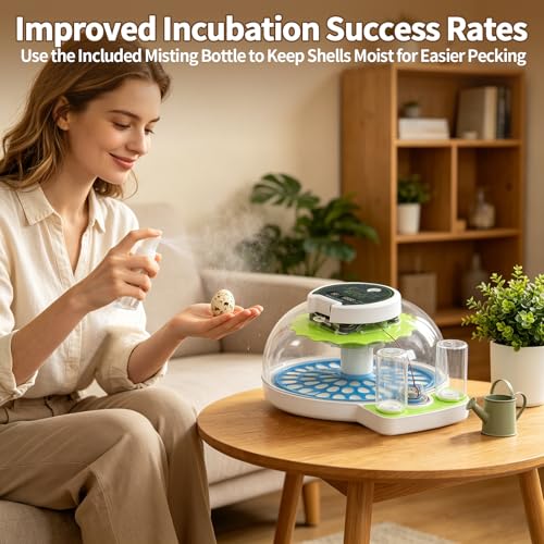 Quail Egg Incubator for Hatching 60 Quail Eggs with Automatic Egg Turning and Humidity Control, Small Quails Brooder Poultry Incubators or Partridge Parrot Pigeon and Other Bird in Home Farm - size: 66 Units