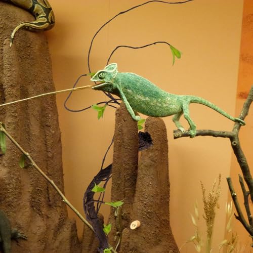 ABOOFAN Simulation Rattan Vine Climbing Plant 100cm Fake Hanging Plastic Vines Bendable Terrarium Decor for Reptile Habitat and Pet Enclosure
