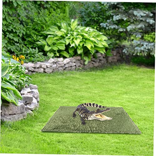 TOYANDONA 2Pcs Moss Reptile Carpet Substrate Liner for Terrarium Durable and Washable Habitat Mat for Snakes Lizards Turtles and Amphibians for Bearded Dragon and Crested Gecko