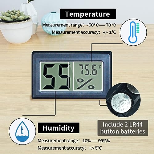 Reptile Terrariums, with Temperature Hygrometer, 11.8"x7.9"x5.9" Acrylic Reptile Breeding Box Terrarium Cage Tank for Small Reptile Insect Home Office - size: Terrestrial S (No Tray)