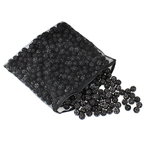 AQUANEAT Aquarium 1" Bio Balls 500pcs Fish Tank Sump Filter Koi Pond Canister Filter Media with Free Media Bag