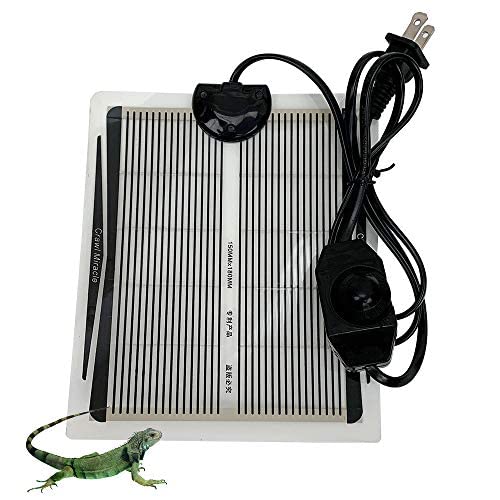 YOUMU Reptile Heating Pad- (5W/15W/25W/35W) Temperature Adjustable Terrarium Heat Mat for Turtle/Snake/Frog/Lizard/Small Animals/Plant Box (5W(7.08in5.9in))
