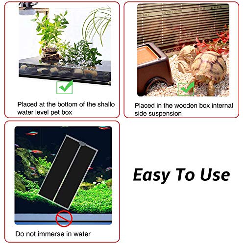 YOUMU Reptile Heating Pad- (5W/15W/25W/35W) Temperature Adjustable Terrarium Heat Mat for Turtle/Snake/Frog/Lizard/Small Animals/Plant Box (5W(7.08in5.9in))