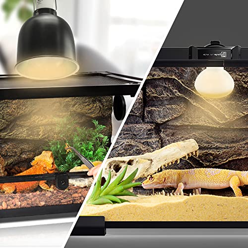 LUCKY HERP 2 Pack 50W Reptile Heat Lamp Bulb (2nd Gen), Amphibian Basking Light Bulb, Reptile Daylight Bulb for Turtle, Bearded Dragon, Lizard Heating Use - color: 2nd Gen 50w Heat Lamp, size: 2nd Gen Reptile Heat Lamp