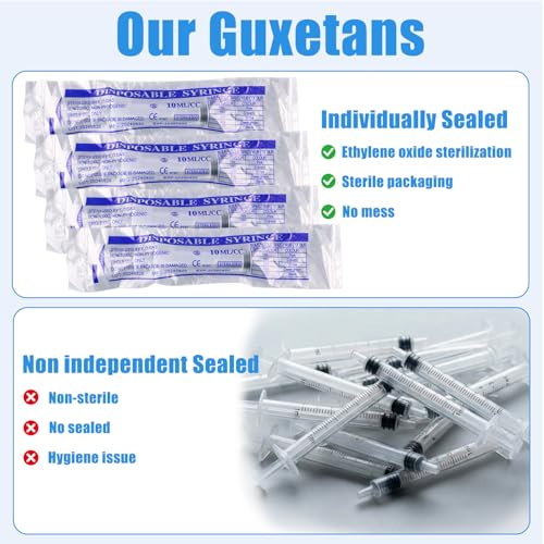 10ml Syringe with Measurement for Scientific Labs, Feeding Pets, Refilling and Measuring Liquids,Dispensing,with Cap (5PCS, 10ml) - size: 5PCS-10ml