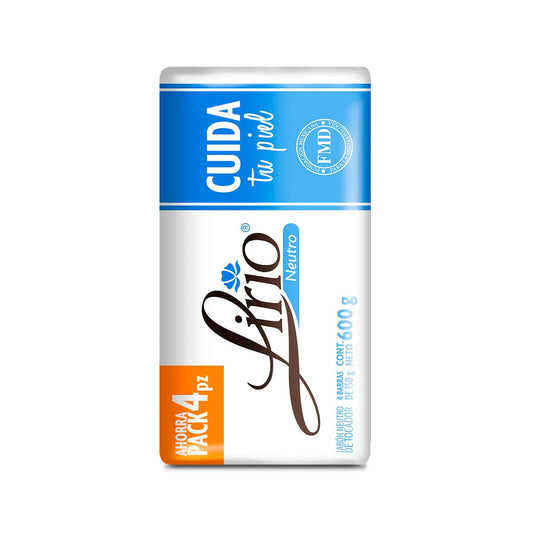 Lirio Neutro Bar Soap, Mild Scent, No Harsh Chemicals, 5.3 Ounce, Pack Of 4