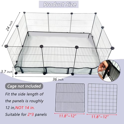 DZWLKJ Guinea Pig Cage Liner Tarp Bottom Waterproof and Washable Base Also for Rabbits, Bunny, Chinchesillas, Hedgehog, Ferrets and Other Small Animals(24x36 inches) - size: C&C 2x3(24x36 inches)
